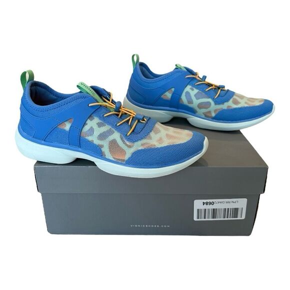 Vionic Amalia Azure Bungee Lace Support Shoe Blue 9 Medium - Picture 5 of 9